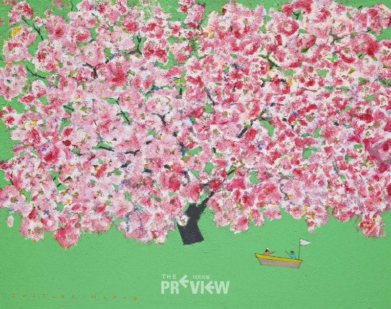 이인섭_만개(滿開)-遊 (Ⅱ) Full Bloom(滿開)-遊 (Ⅱ) 162.2x130.3cm Mixed media on canvas 2017
