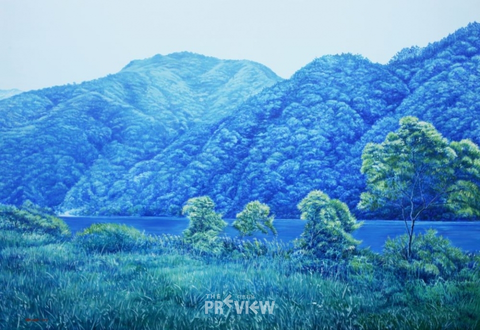 북한강 162.2 ×112.1cm(100P) Oil on canvas 2019