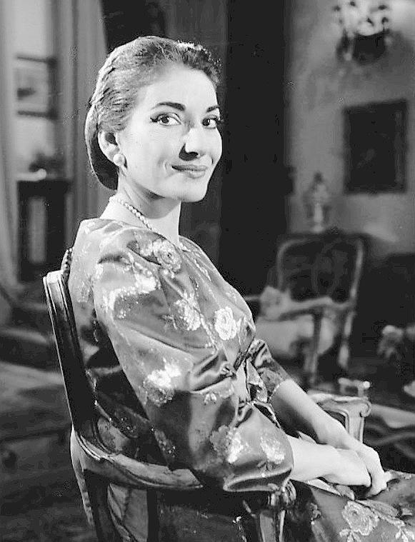 '디바' 마리아 칼라스, 1958년 모습(사진=wiki commons)